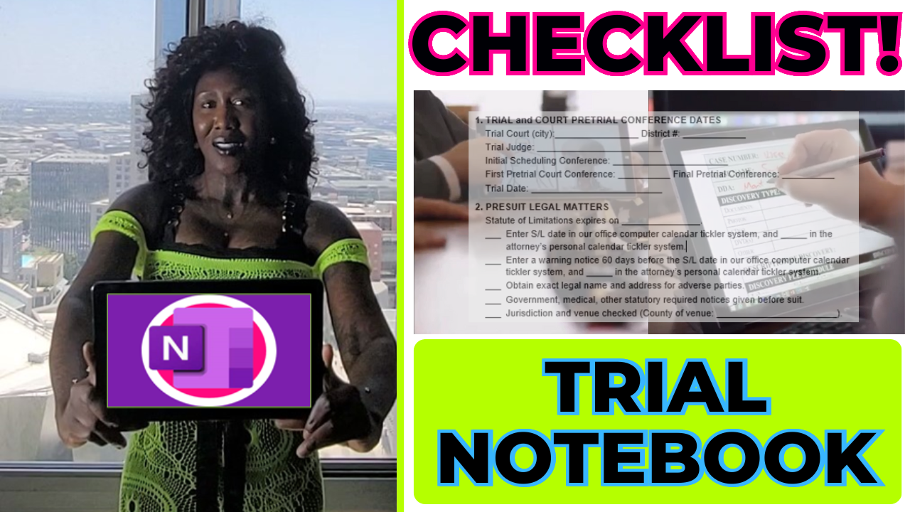 ProfessorBlackmore.com Trial Notebook Checklist